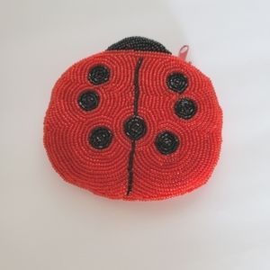🐞 Ladybug Beaded Coin Purse